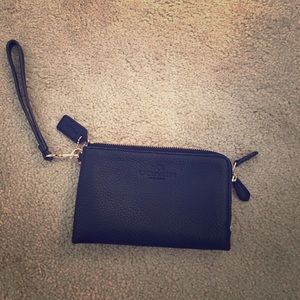 Black coach wristlet wallet